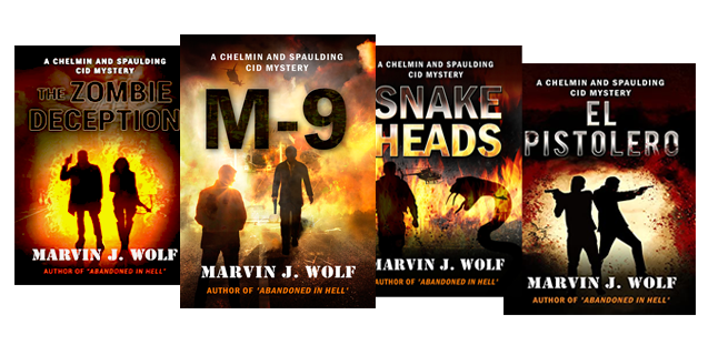 Get the M-9 Chelmin and Spaulding Mystery series on Amazon.com!